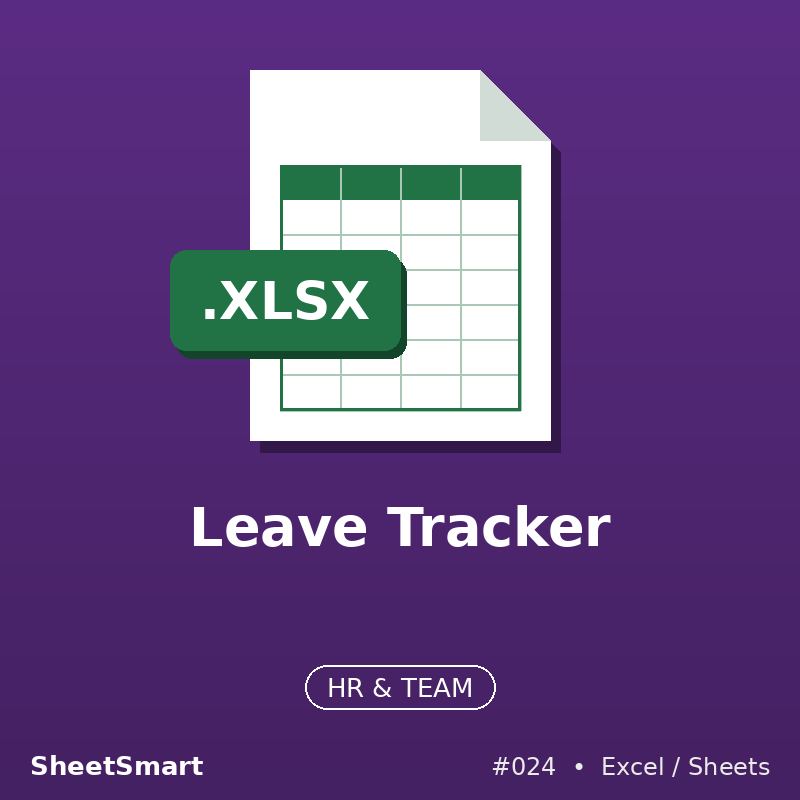 Leave Tracker – Excel template