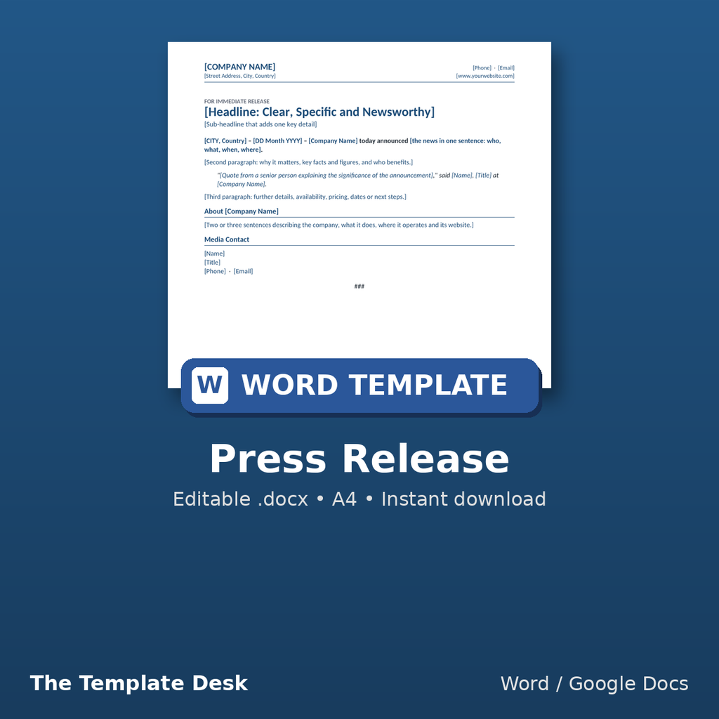 Press Release – cover