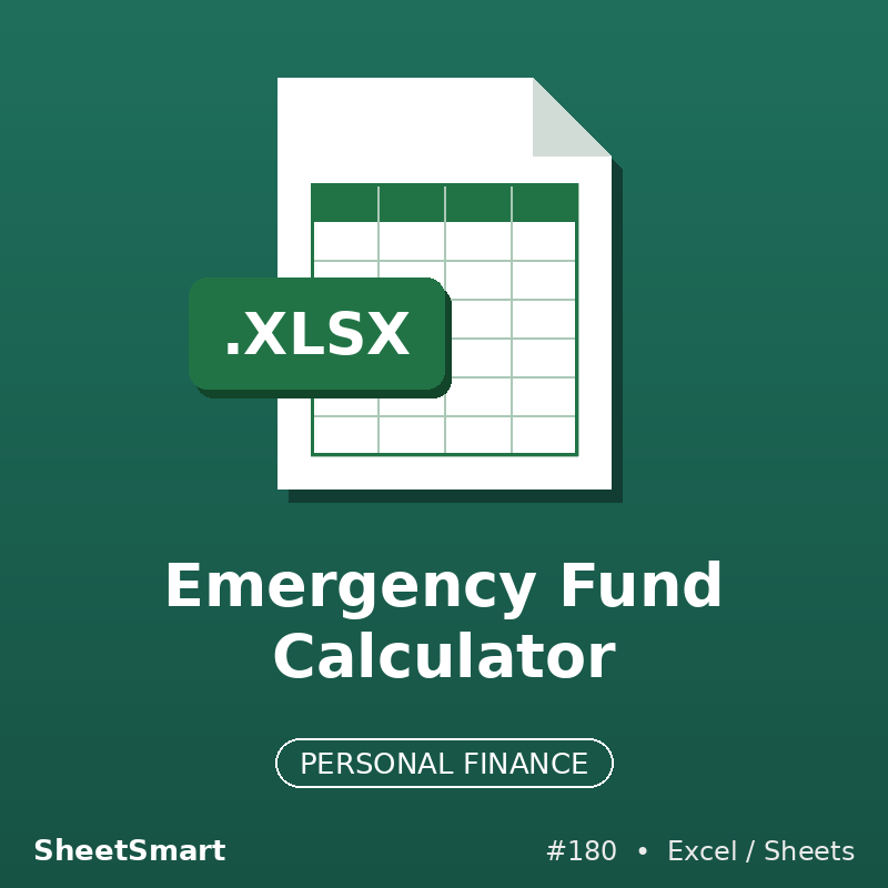 Emergency Fund Calculator – Excel template