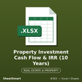 Property Investment Cash Flow & IRR (10 Years) – Excel template