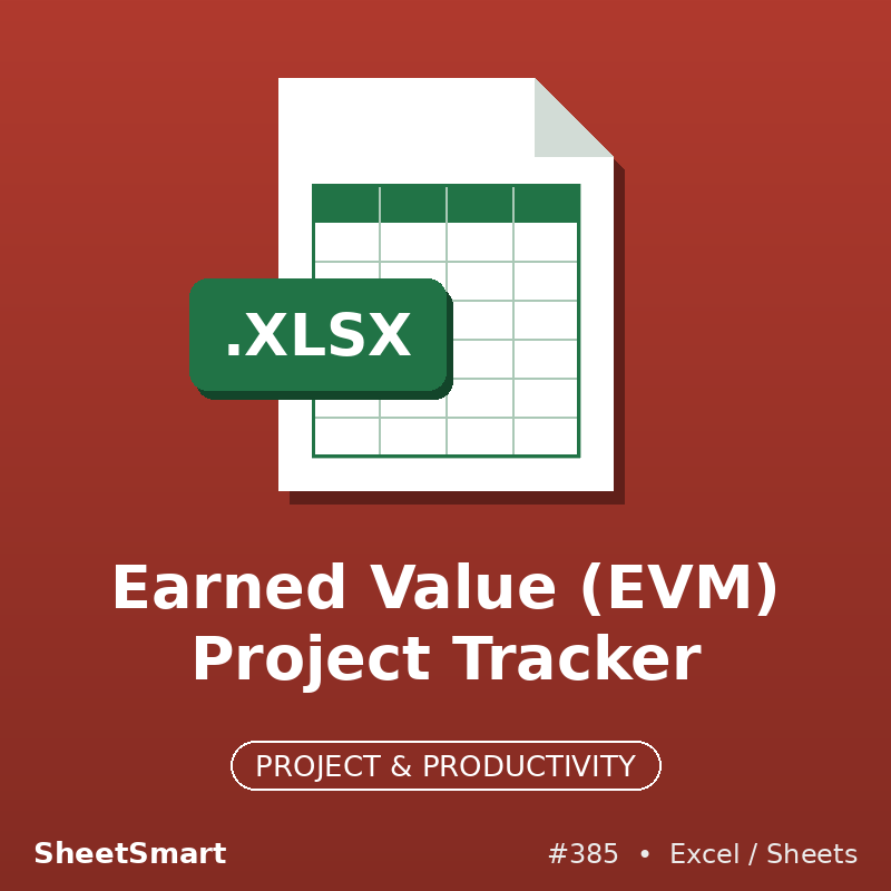 Earned Value (EVM) Project Tracker – Excel template