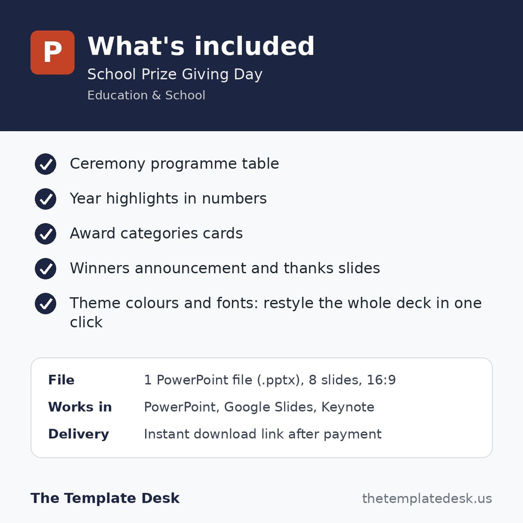 School Prize Giving Day – what's included