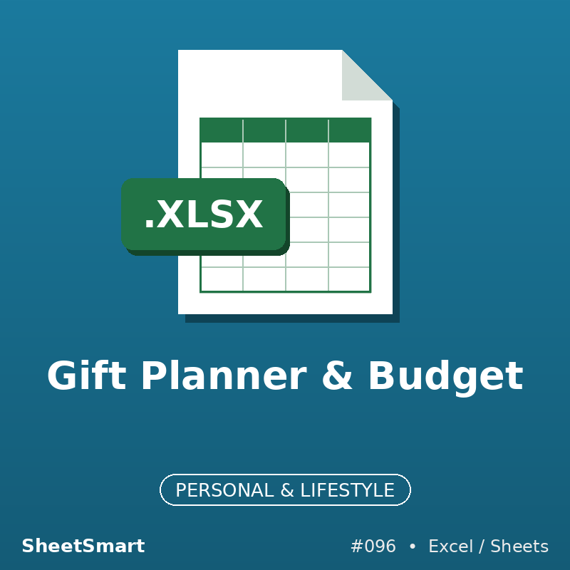 Gift Planner & Budget – Excel template
