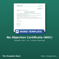 No Objection Certificate (NOC) – cover