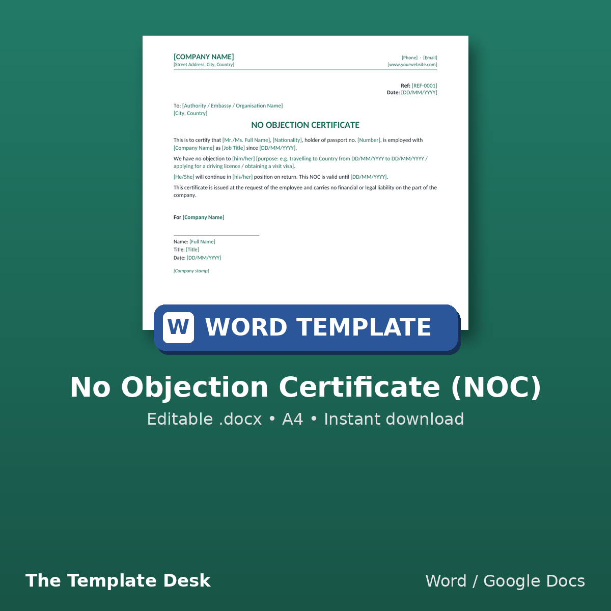 No Objection Certificate (NOC) – cover