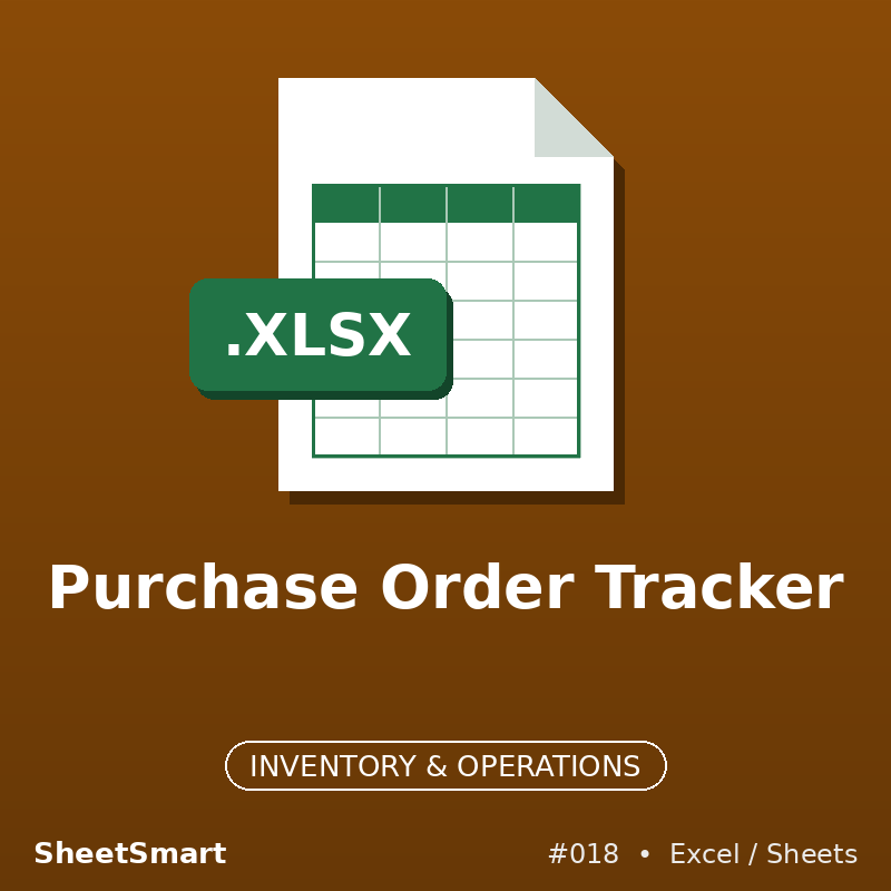 Purchase Order Tracker – Excel template