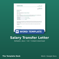 Salary Transfer Letter – cover