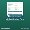 Job Application Form – cover