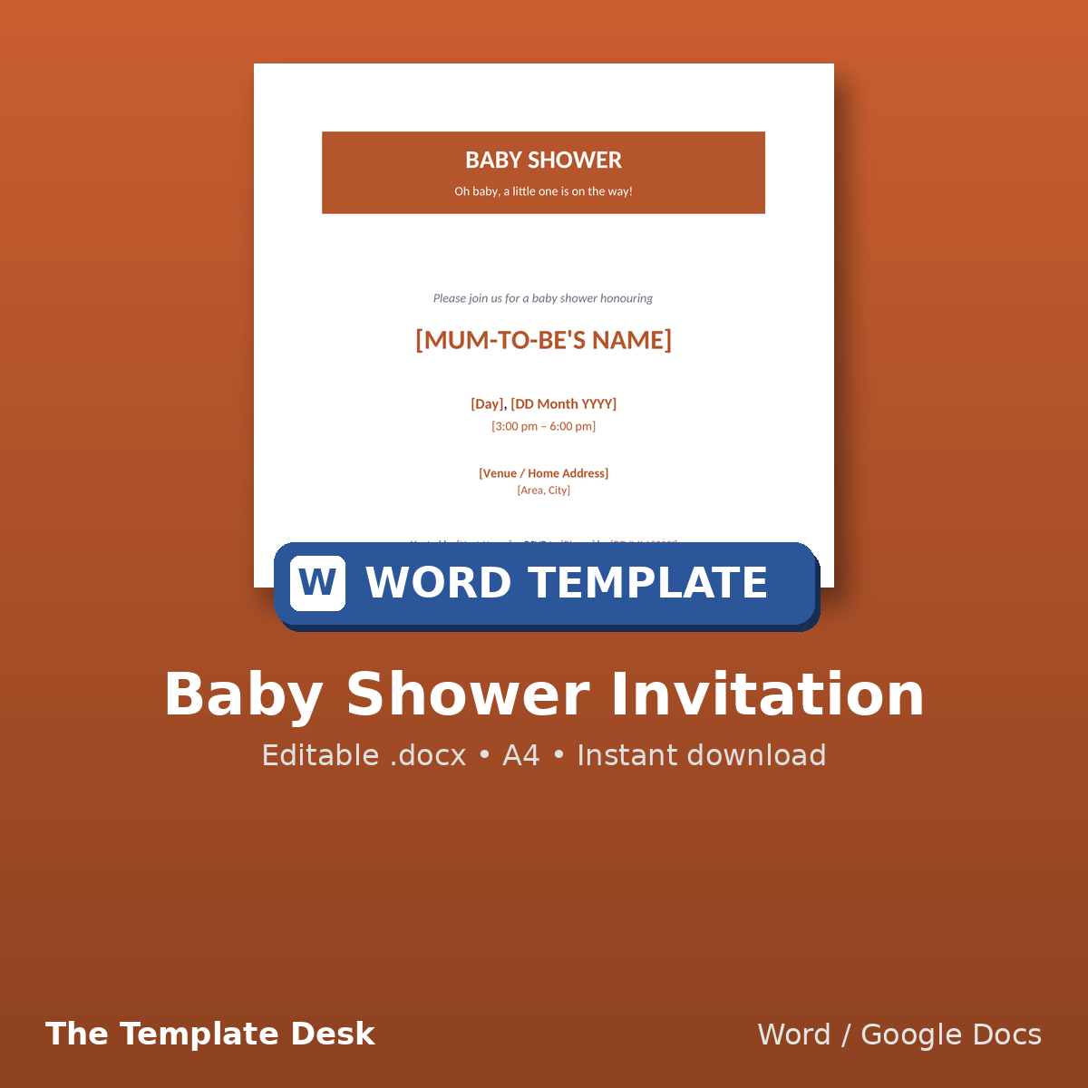 Baby Shower Invitation – cover