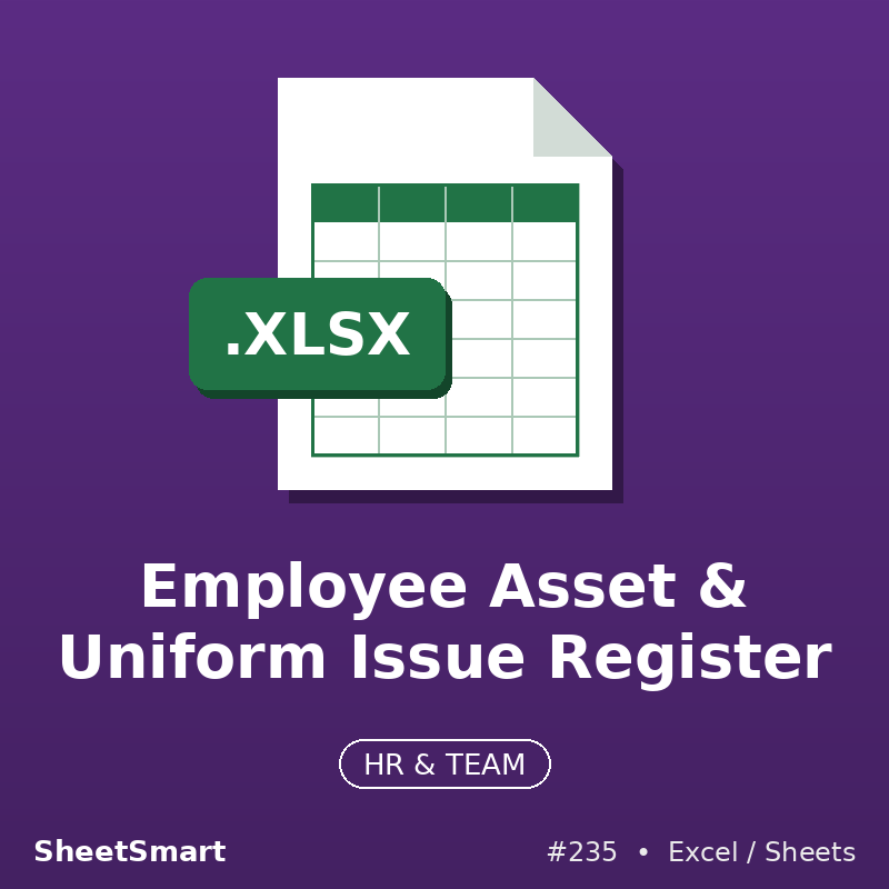 Employee Asset & Uniform Issue Register – Excel template