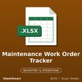 Maintenance Work Order Tracker – Excel template