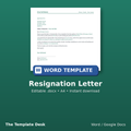 Resignation Letter – cover