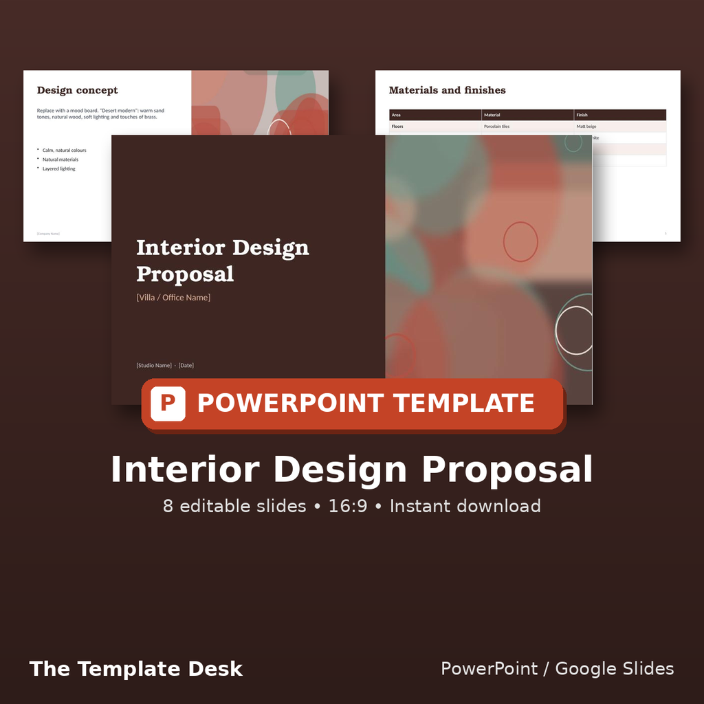 Interior Design Proposal – cover