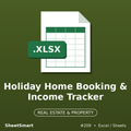 Holiday Home Booking & Income Tracker – Excel template