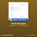 Rent Receipt – cover