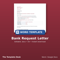Bank Request Letter – cover