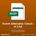 Event Attendee Check-In List – Excel template