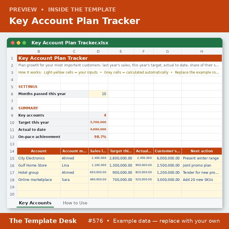 Key Account Plan Tracker – preview