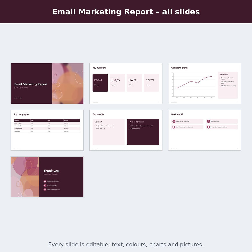 Email Marketing Report – preview