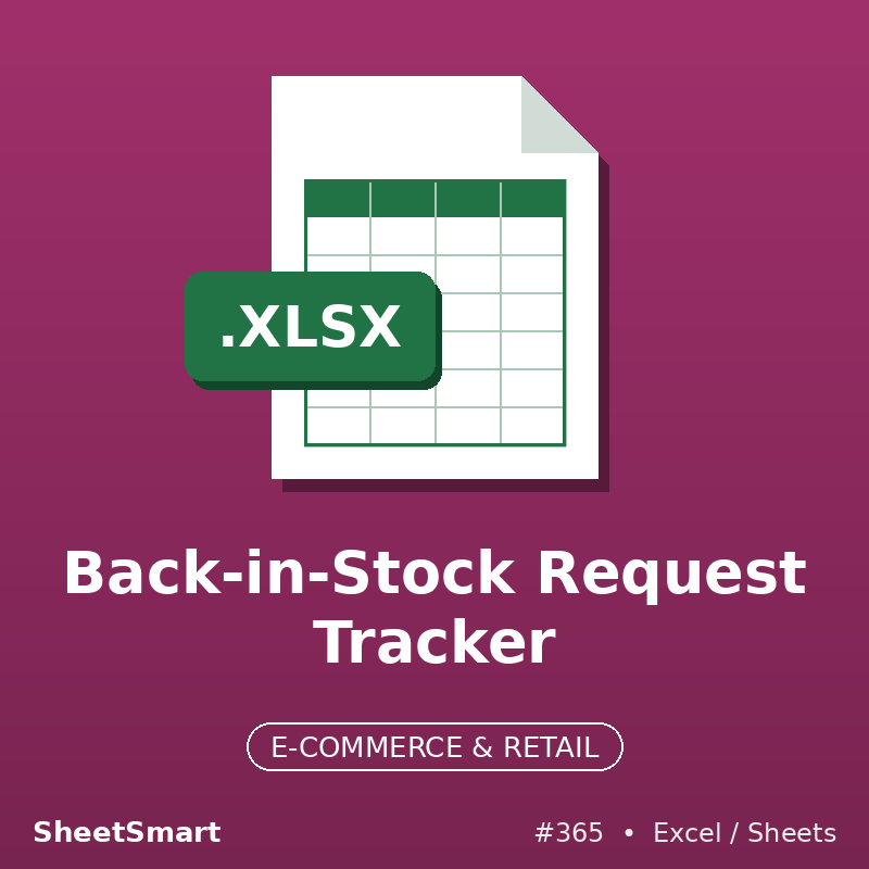 Back-in-Stock Request Tracker – Excel template