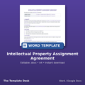 Intellectual Property Assignment Agreement – cover