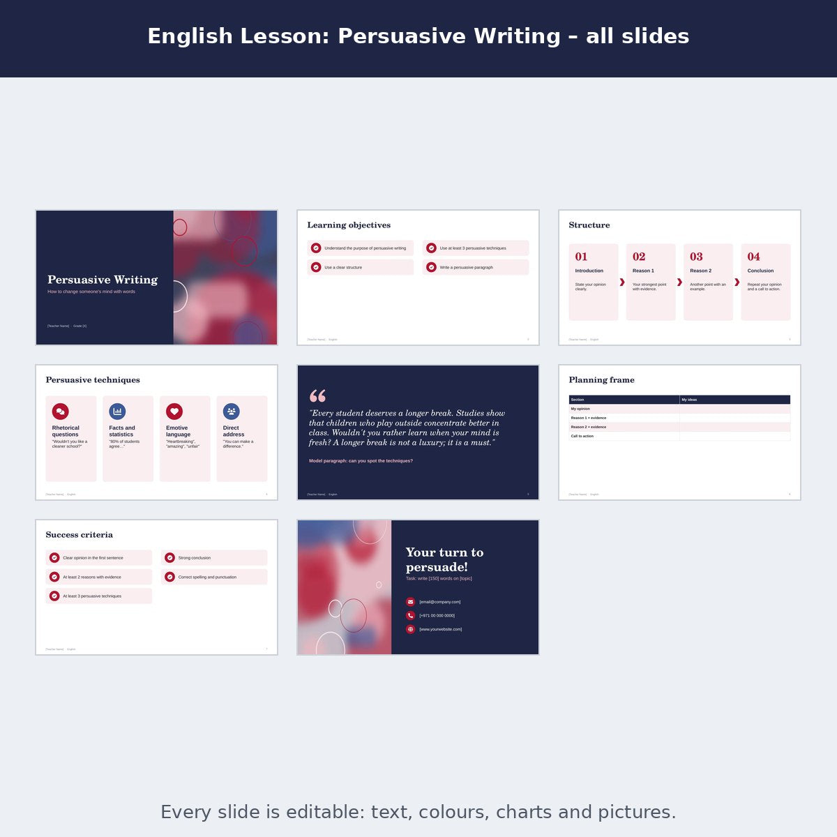 English Lesson: Persuasive Writing – preview