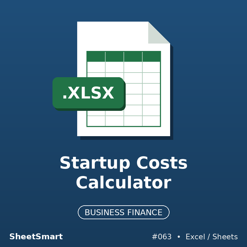 Startup Costs Calculator – Excel template
