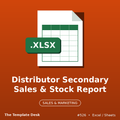 Distributor Secondary Sales & Stock Report – Excel template