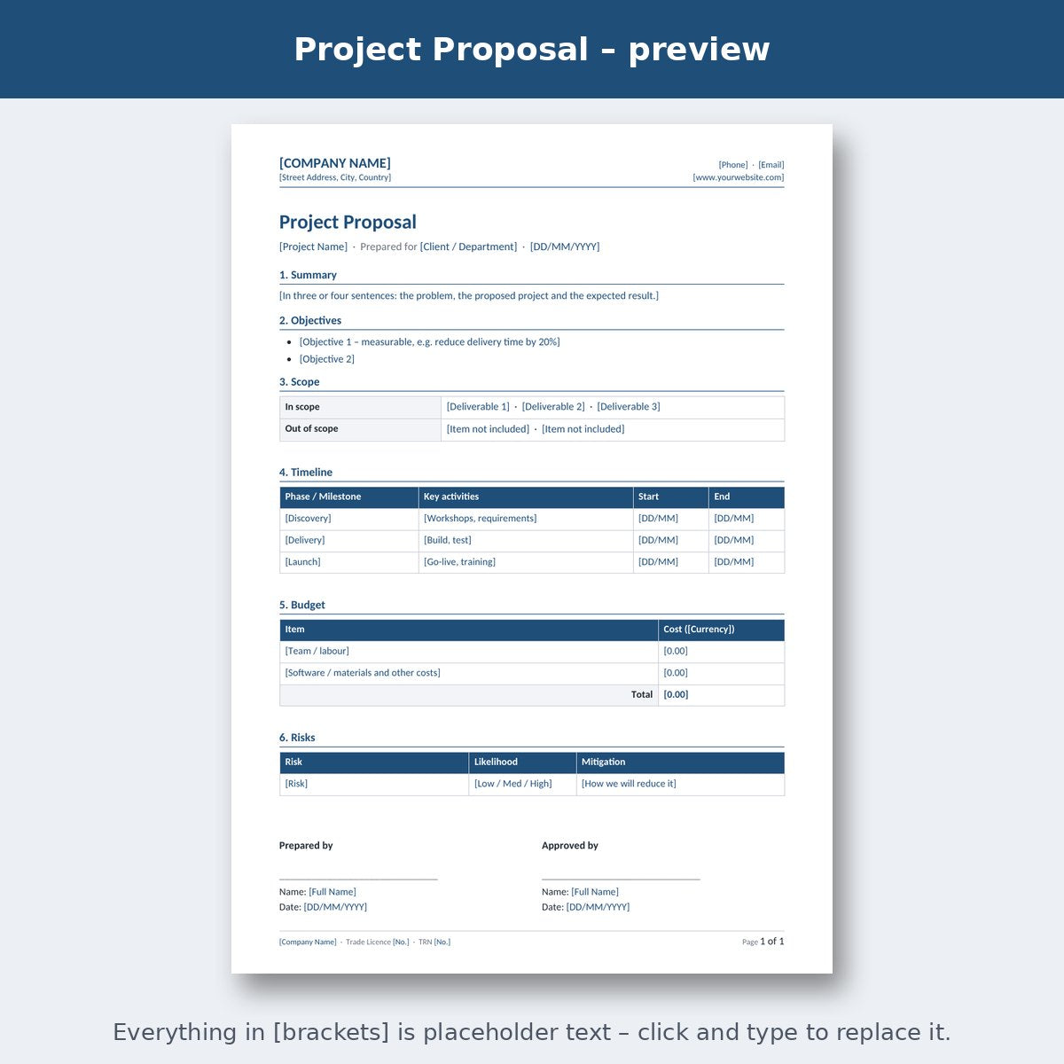 Project Proposal – preview
