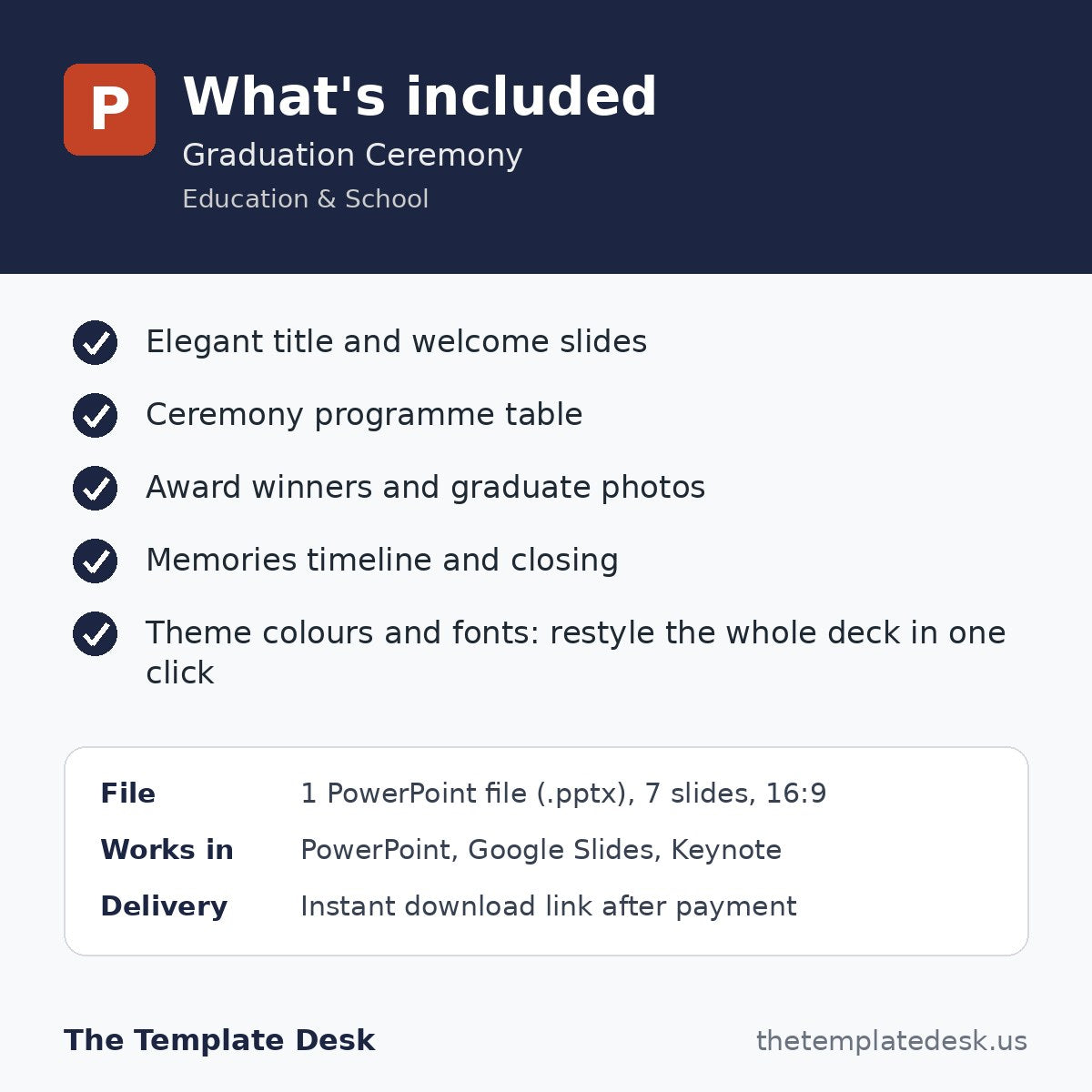 Graduation Ceremony – what's included