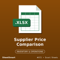 Supplier Price Comparison – Excel template