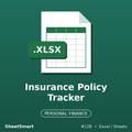 Insurance Policy Tracker – Excel template