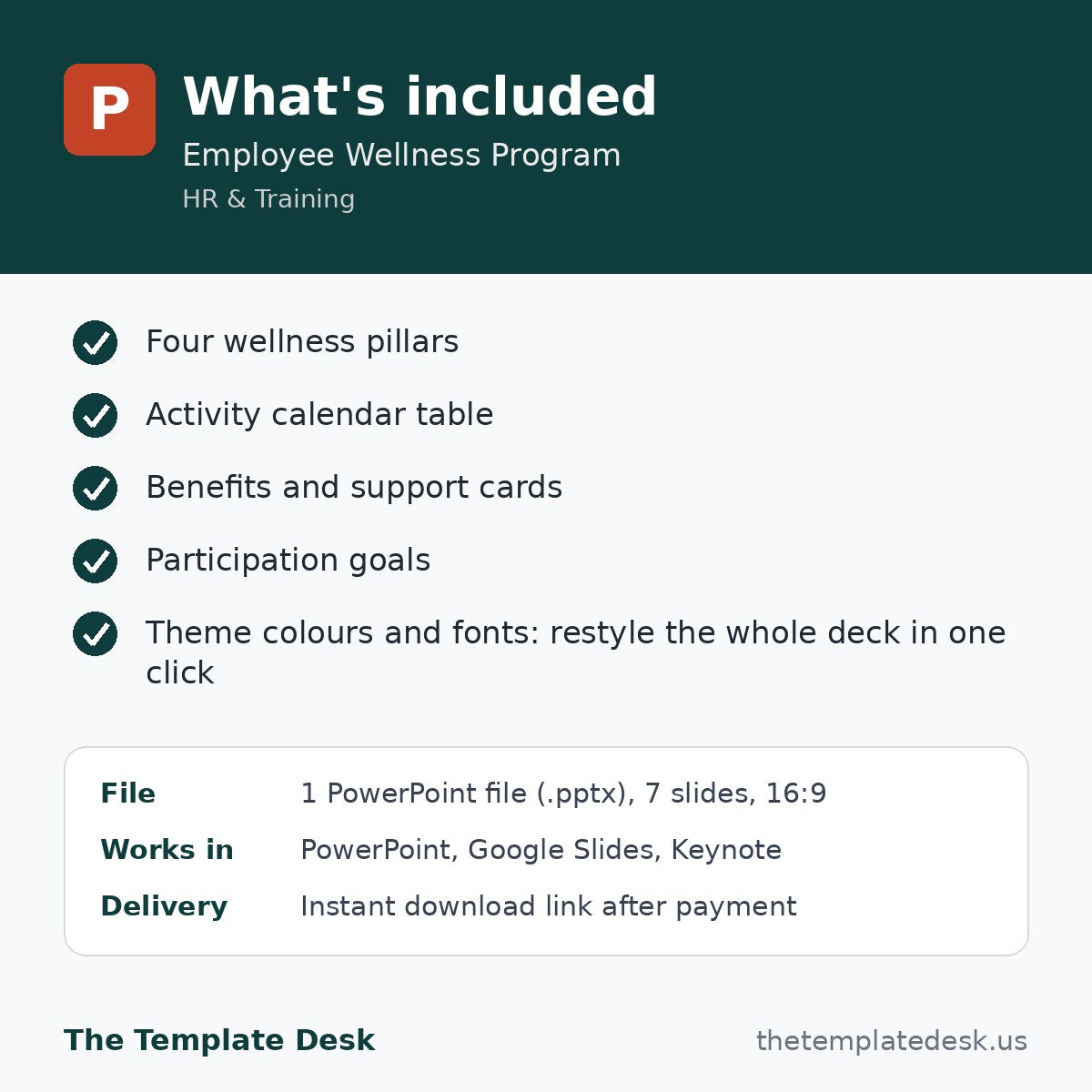 Employee Wellness Program – what's included