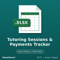 Tutoring Sessions & Payments Tracker – Excel template