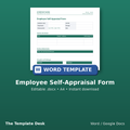 Employee Self-Appraisal Form – cover