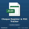 Cheque Register & PDC Tracker – Excel template
