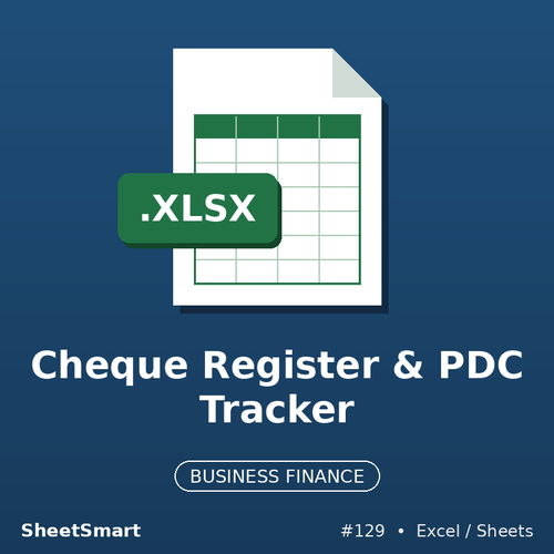 Cheque Register & PDC Tracker – Excel template