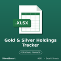 Gold & Silver Holdings Tracker – Excel template