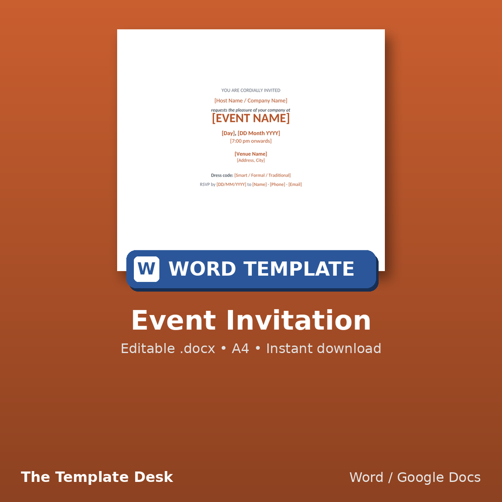 Event Invitation – cover