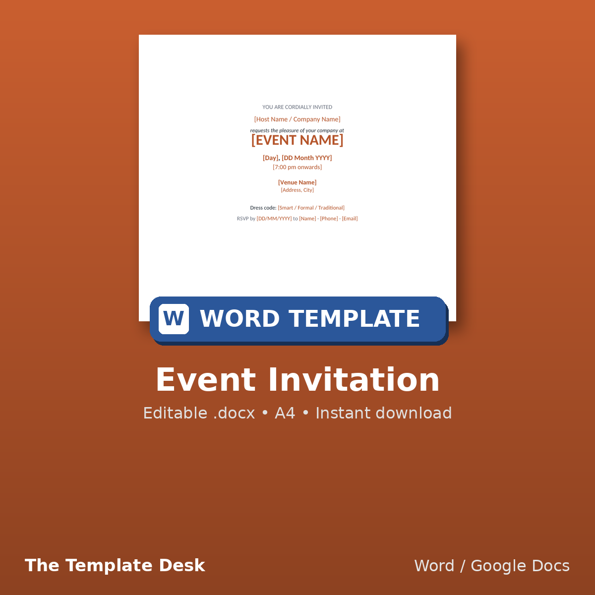 Event Invitation – cover