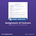 Assignment of Contract – cover
