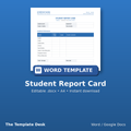 Student Report Card – cover