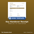 Key Handover Receipt – cover