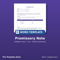 Promissory Note – cover