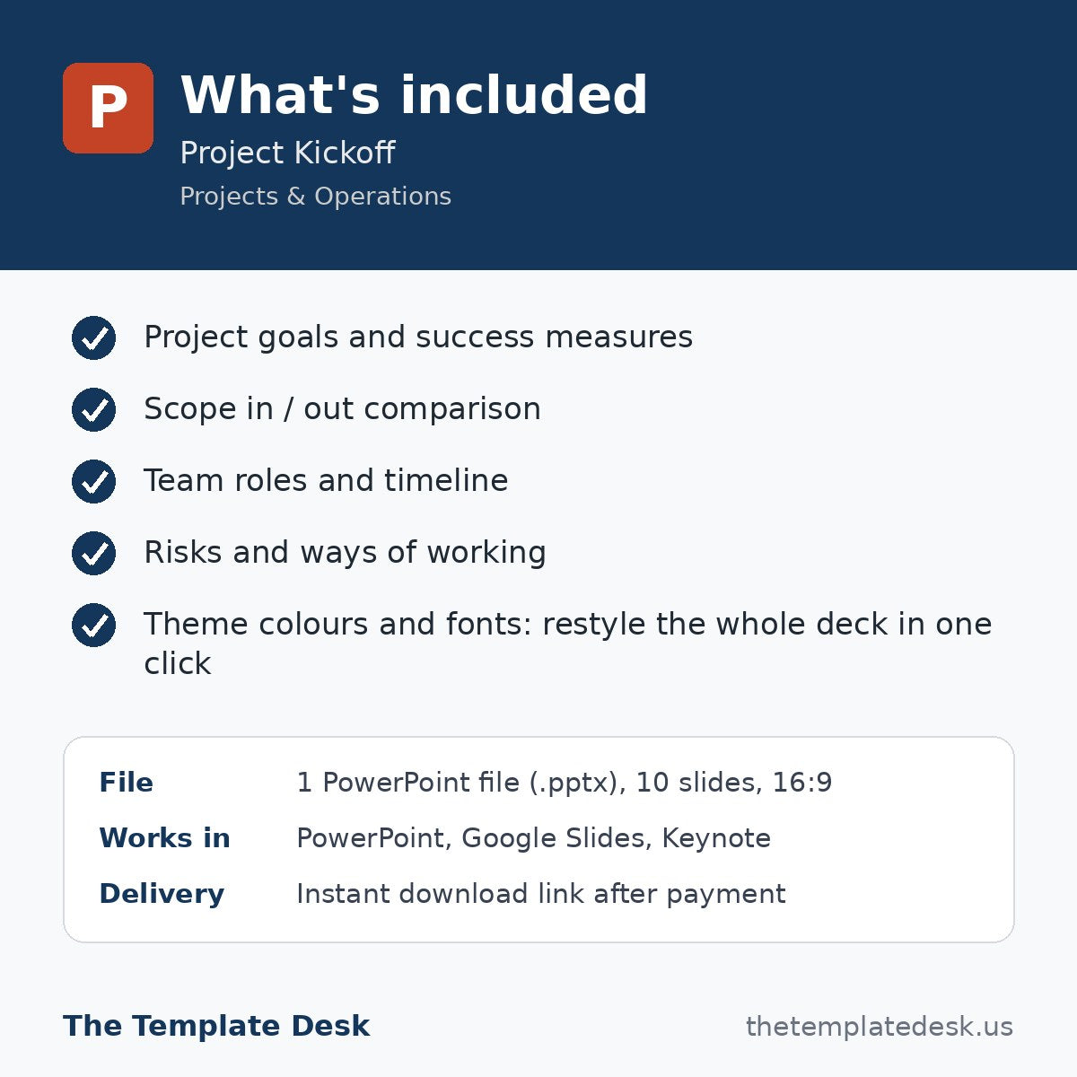 Project Kickoff – what's included