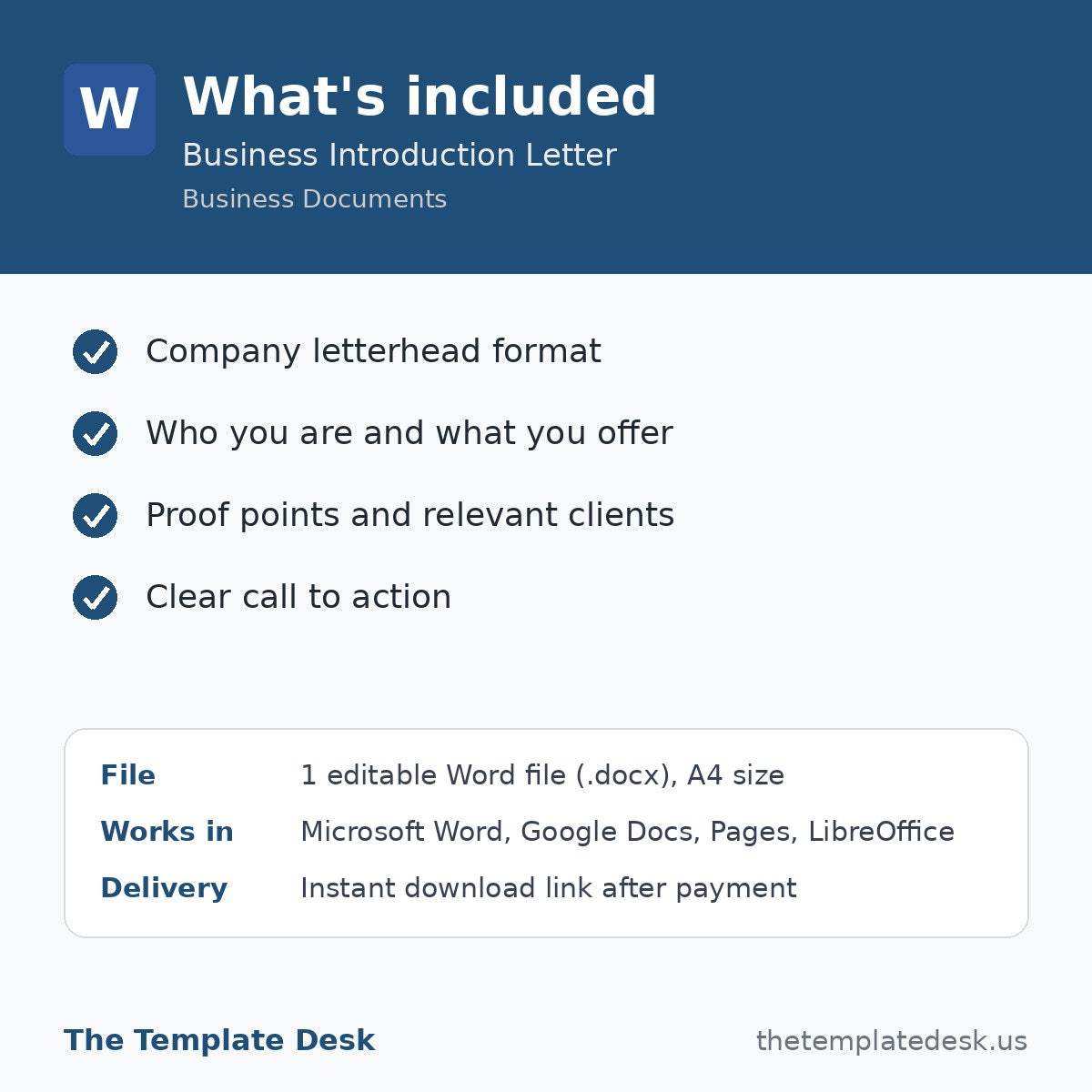 Business Introduction Letter – what's included