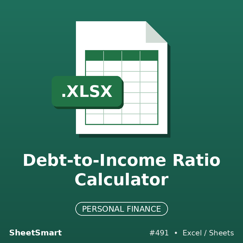 Debt-to-Income Ratio Calculator – Excel template
