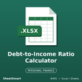 Debt-to-Income Ratio Calculator – Excel template