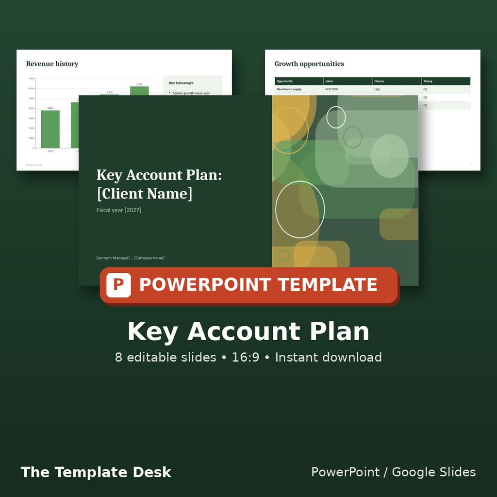 Key Account Plan – cover