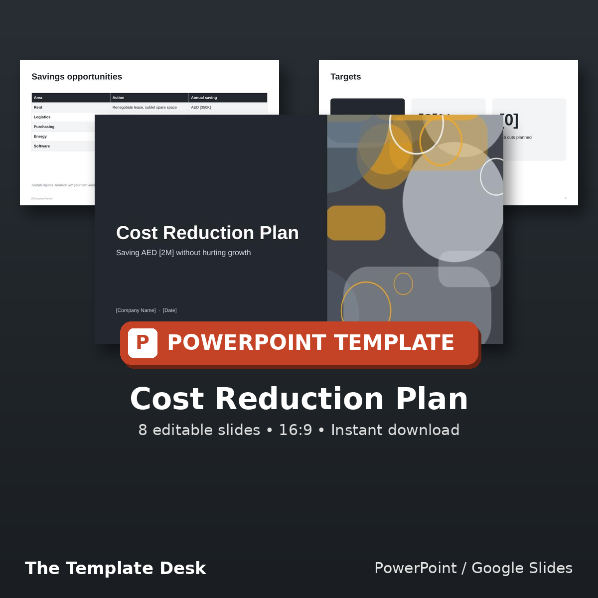 Cost Reduction Plan – cover